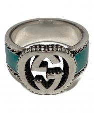 GUCCI (グッチ) スターリングシルバーリング ブルー サイズ:13