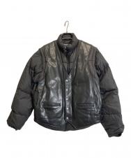Schott (ショット) レザーベストドッキングダウンジャケット ブラック サイズ:S