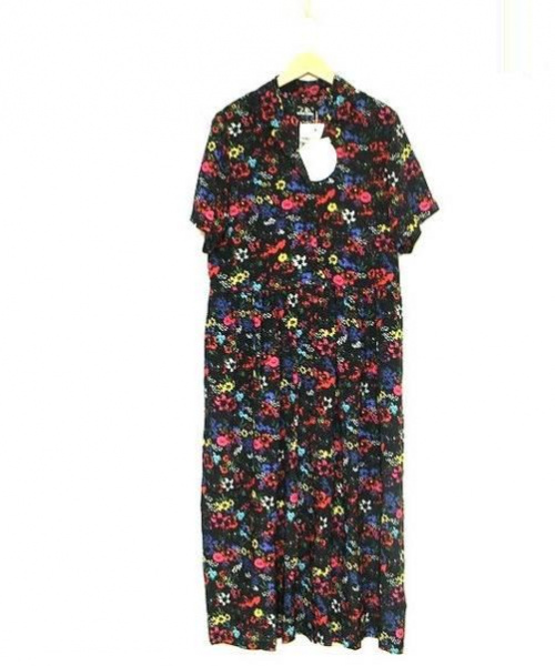 中古 古着通販 Hysteric Glamour ヒステリックグラマー Flower Cat総柄オープンカラーマキシワンピース ブラック サイズ S 未使用品 参考価格34 560円 Tax ak ブランド 古着通販 トレファク公式 Trefac Fashion