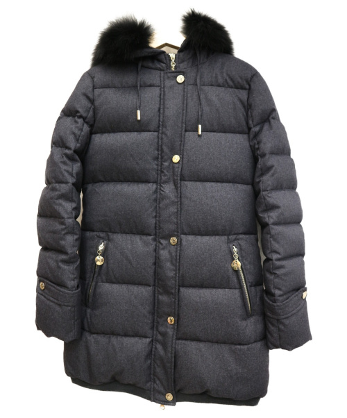 中古 古着通販 La Mode ラモード ファーダウンコート グレー サイズ 38表記 ファスナープル欠損有 ブランド 古着通販 トレファク公式 Trefac Fashion