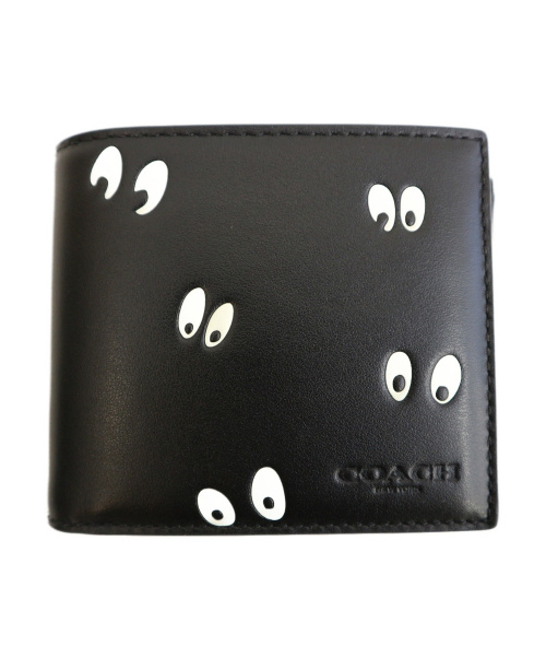 中古 古着通販 Coach X Disney 白雪姫と7人の小人 コーチ ディズニー シラユキヒメトシチニンノコビト 2つ折り財布 ブラック ブランド 古着通販 トレファク公式 Trefac Fashion