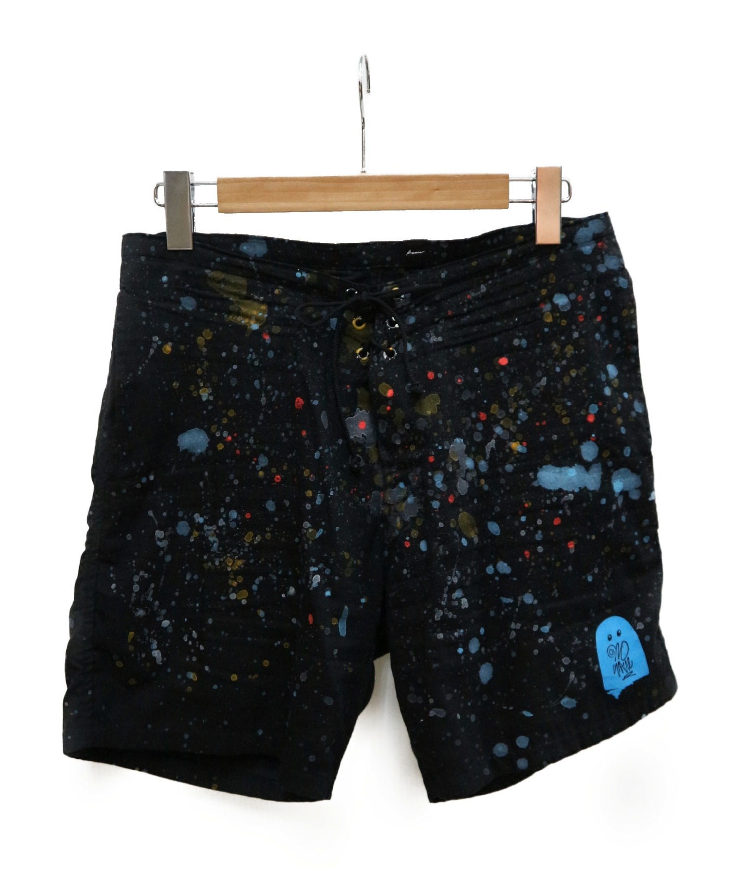 中古 古着通販 Naluto Trunks For Rhc ナルトトランクスフォーアールエイチシー ペイントハーフパンツ ブラック サイズ 32 Ryuji Kamiyama ブランド 古着通販 トレファク公式 Trefac Fashion