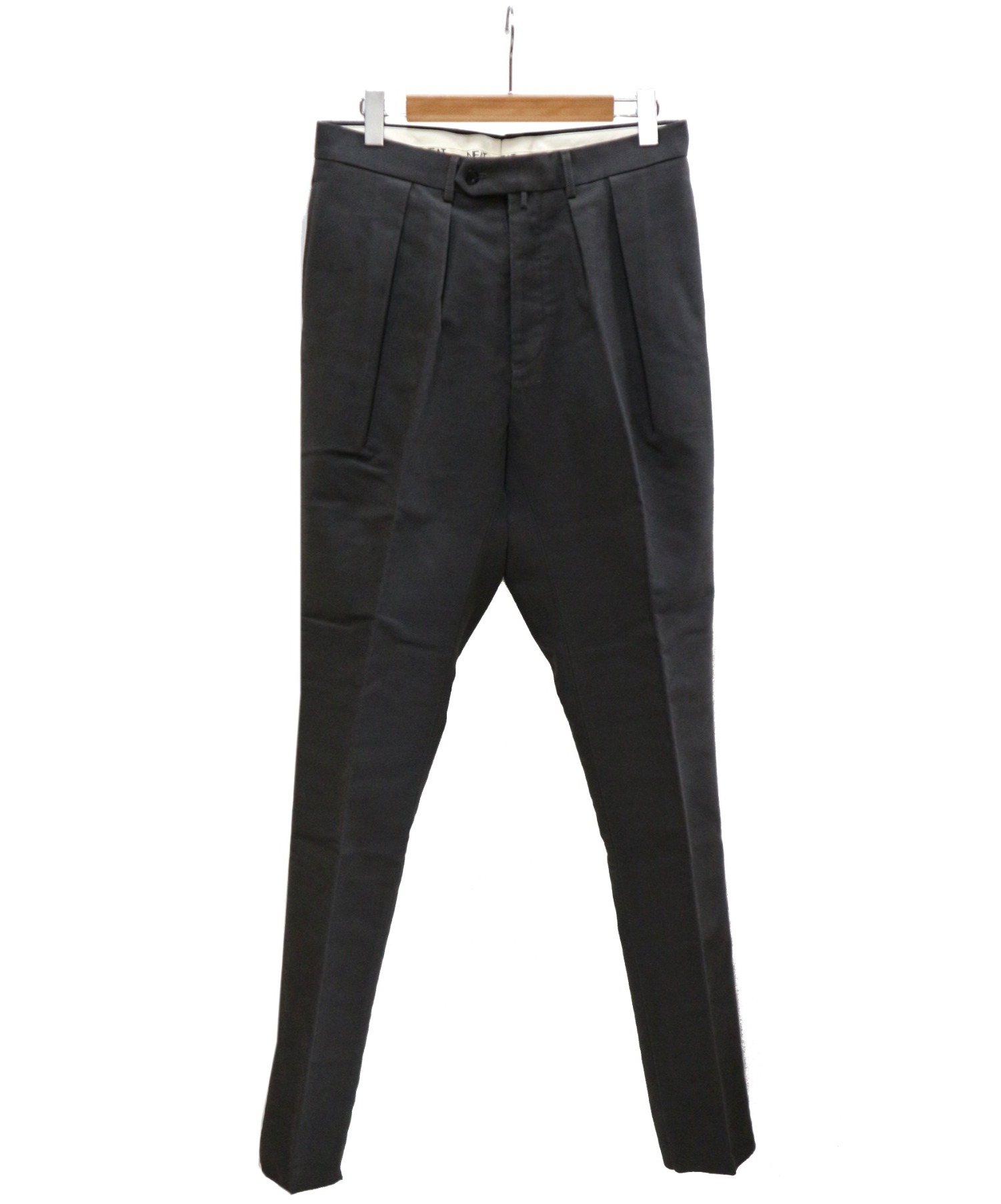 中古 古着通販 Neat ニート 2タックモールスキンセンタープレスパンツ グレー サイズ 48 18 02kvt ブランド 古着通販 トレファク公式 Trefac Fashion