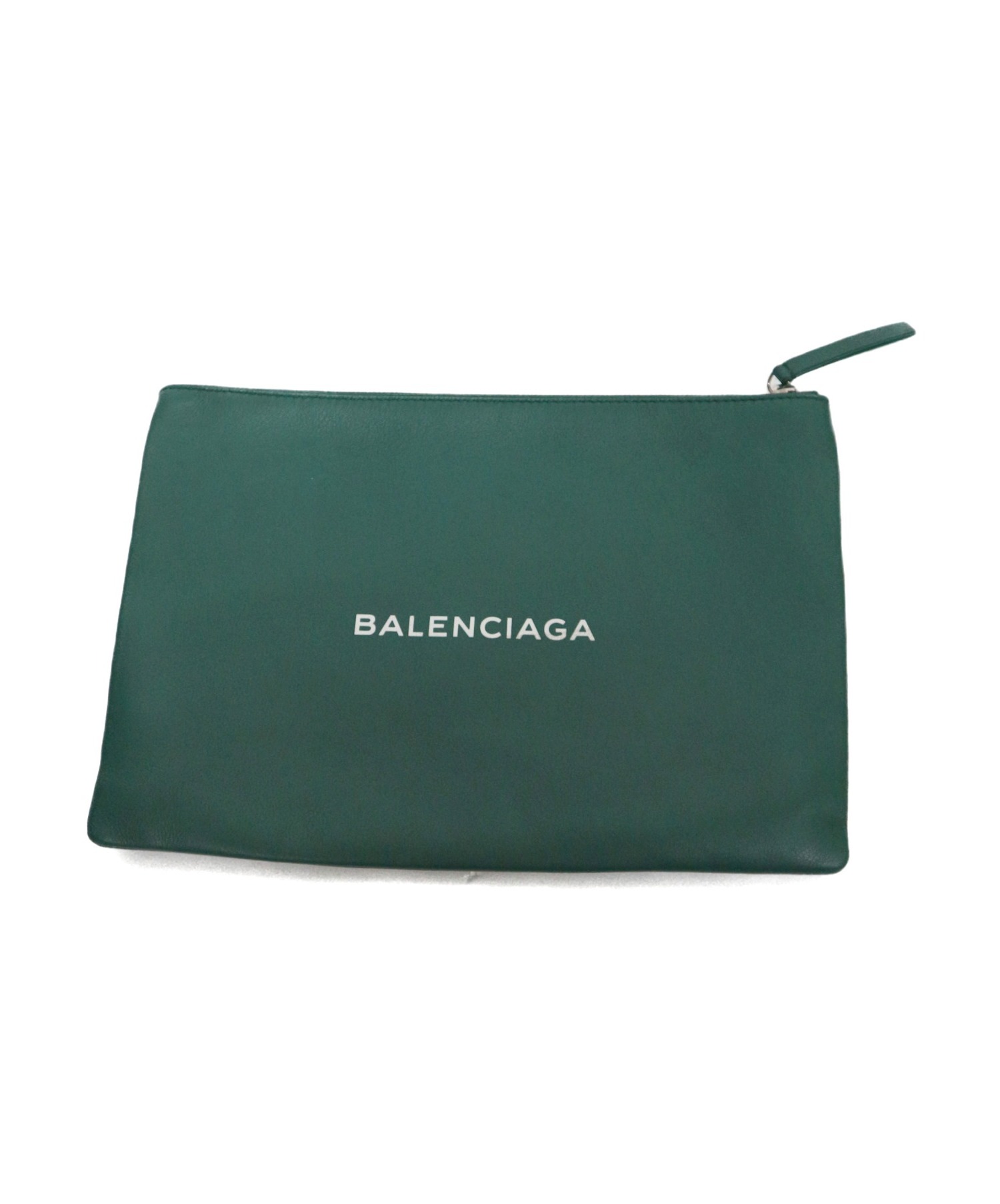 BALENCIAGA (バレンシアガ) ロゴクラッチバッグ グリーン EVERYDAY 485110 3060・Z・1669