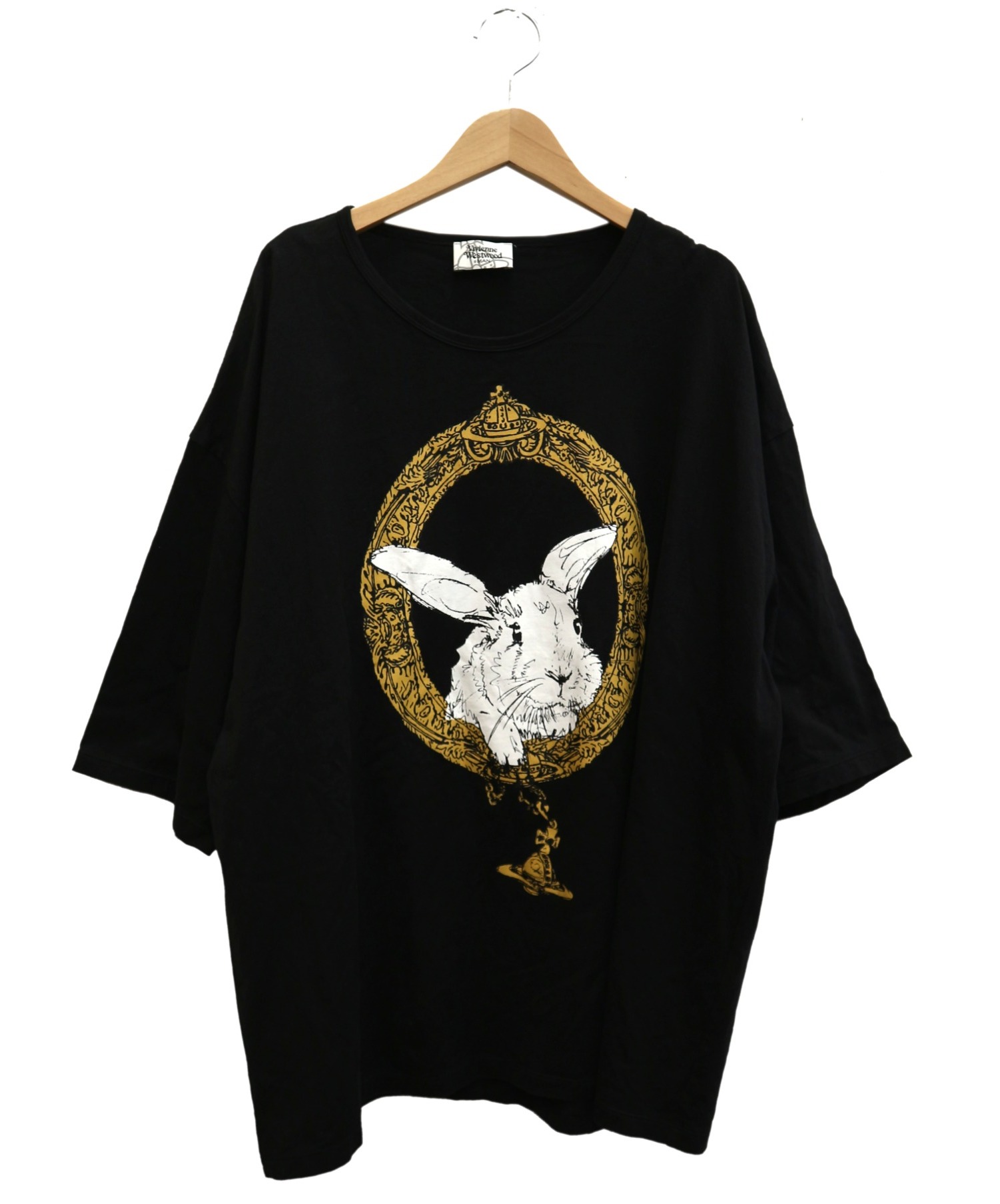 Vivienne Westwood man (ヴィヴィアン ウェストウッド マン) バニーインフレームビッグTシャツ ブラック サイズ:F  189050 5101