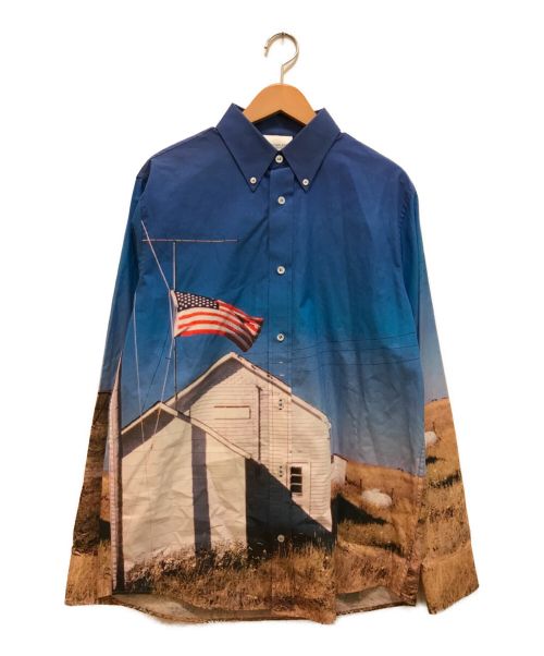 中古 古着通販 Calvin Klein Jeans Est 1978 カルバンクラインジーンズエスタブリッシュド1978 転写プリントボタンダウン シャツ スカイブルー サイズ M ブランド 古着通販 トレファク公式 Trefac Fashion