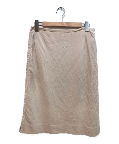 HERMES（エルメス）HERMES (エルメス) サマーウールタイトスカート ベージュ サイズ:40の古着・服飾アイテム