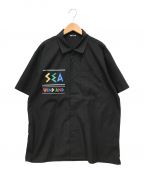 WIND AND SEA（ウィンダンシー）の古着「オープンカラーシャツ」｜ブラック