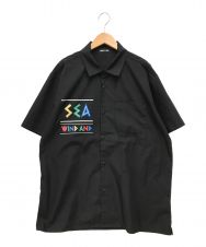 WIND AND SEA (ウィンダンシー) オープンカラーシャツ ブラック サイズ:M