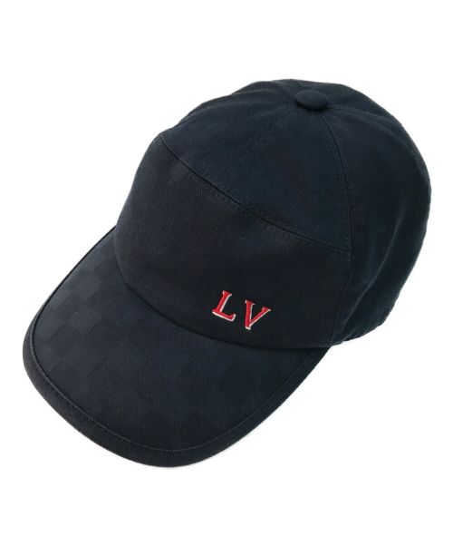 LOUIS VUITTON（ルイ ヴィトン）LOUIS VUITTON (ルイ ヴィトン) LVロゴベースボールキャップ ネイビーの古着・服飾アイテム