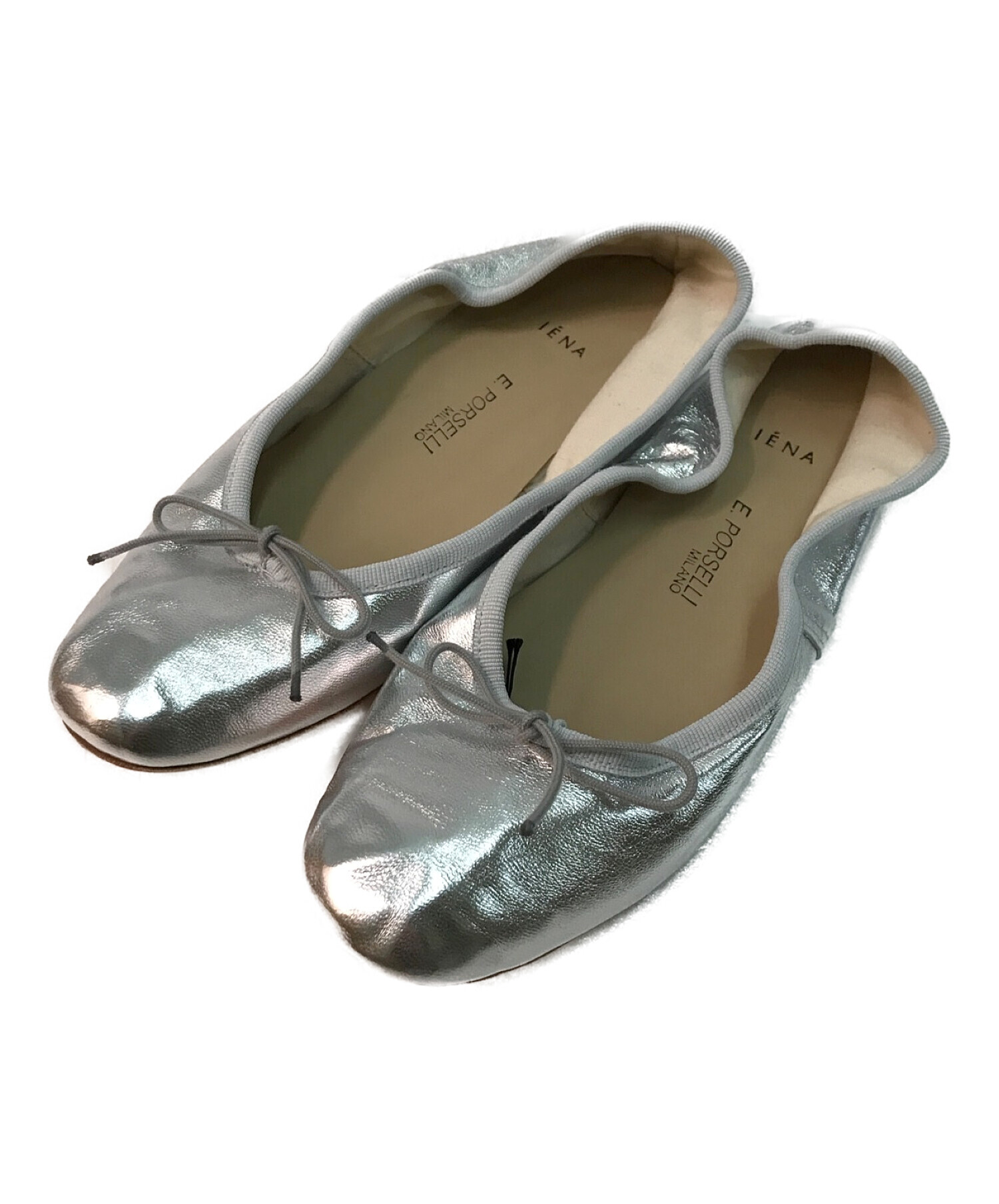 新品未使用】PORSELLIポルセリ バレエシューズ◇36 シルバー23cm