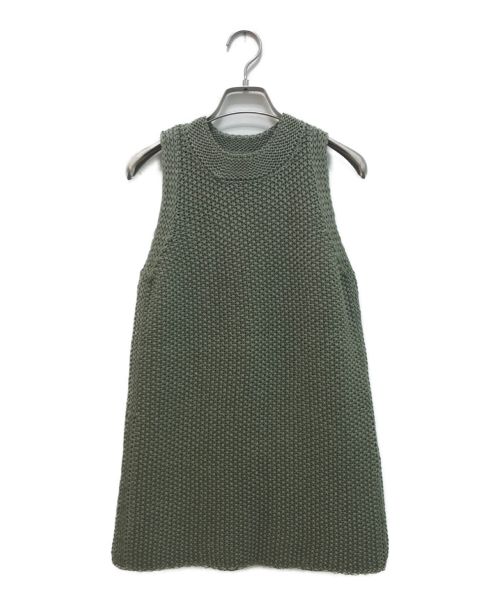 TODAYFUL（トゥデイフル）TODAYFUL (トゥデイフル) Line Knit Tanktop グリーン サイズ:Fの古着・服飾アイテム