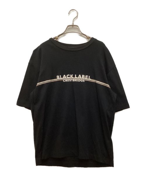BLACK LABEL CRESTBRIDGE（ブラックレーベル クレストブリッジ）BLACK LABEL CRESTBRIDGE (ブラックレーベル クレストブリッジ) ロゴプリントクルーネックTシャツ　カットソー ブラック サイズ:Lの古着・服飾アイテム