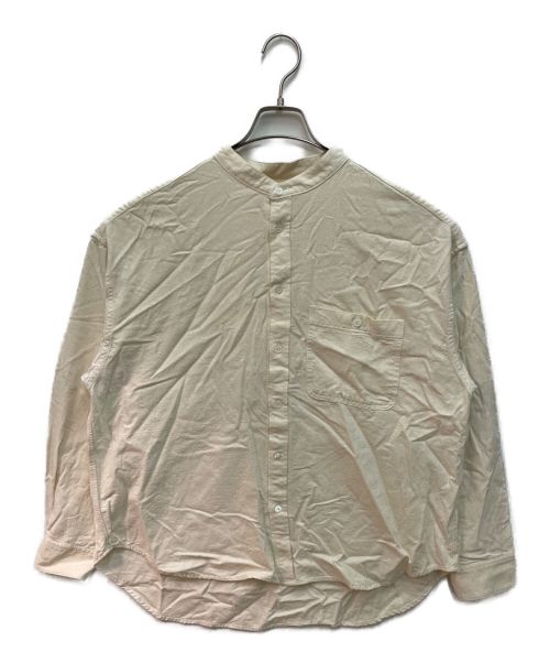 saby（サバイ）saby (サバイ) シルクバンドカラーシャツ アイボリー サイズ:Mの古着・服飾アイテム