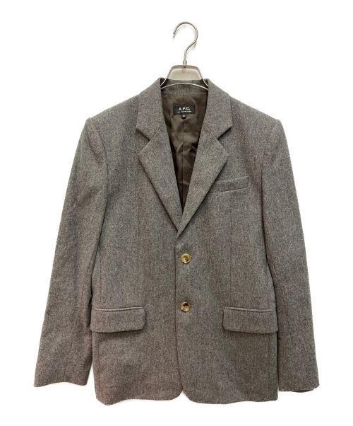A.P.C.（アーペーセー）A.P.C. (アー・ペー・セー) ウールテーラードジャケット グレー サイズ:SIZE XSの古着・服飾アイテム