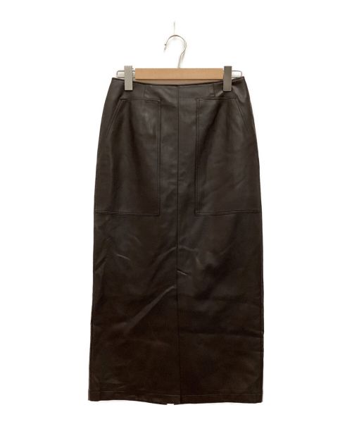 IENA（イエナ）IENA (イエナ) フェイクレザータイトSK　エコレザーロングスカート ブラウン サイズ:38の古着・服飾アイテム