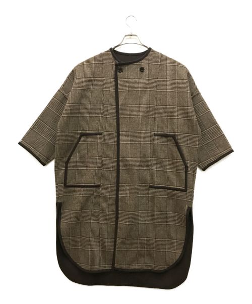 PLST（プラステ）PLST (プラステ) 21AWウールパイピングコート ブラウン サイズ:Sの古着・服飾アイテム