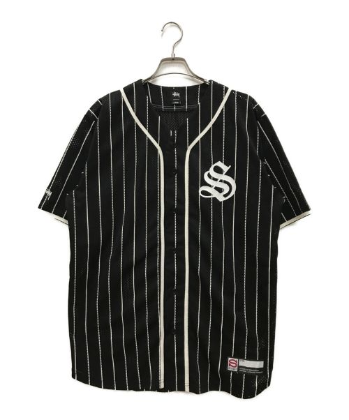 stussy（ステューシー）stussy (ステューシー) ベースボールシャツ ブラック サイズ:Lの古着・服飾アイテム