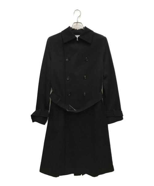 BOTTEGA VENETA（ボッテガベネタ）BOTTEGA VENETA (ボッテガベネタ) BLACK WOOL TRENCH COAT ブラック サイズ:SIZE 36の古着・服飾アイテム