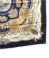 中古・古着 HERMES (エルメス) RAILINCT 船の手摺  カレ90 シルクスカーフ ネイビー：14000円