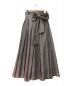 FRAY ID (フレイ アイディー) シルクコットンフレアースカート　リボンスカート グレー サイズ:1：5800円