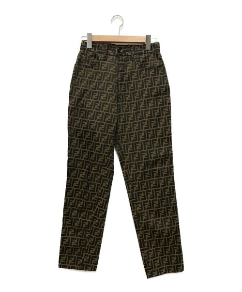 FENDI（フェンディ）FENDI (フェンディ) ズッカ柄パンツ ブラウン サイズ:45の古着・服飾アイテム