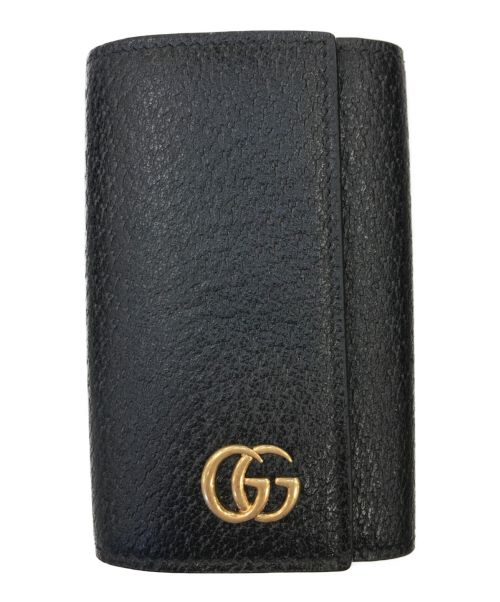 GUCCI（グッチ）GUCCI (グッチ) GGマーモント　6連キーケース ブラックの古着・服飾アイテム