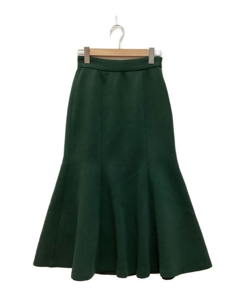CLANE（クラネ）CLANE (クラネ) CARDBOARD MERMAID SKIRT　ロングフレアスカート グリーン サイズ:1の古着・服飾アイテム