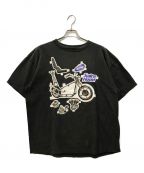 SAINT MICHAEL）の古着「STHD SS TEE/BIKE　バイク プリント ダメージ加工 Tシャツ　半袖カットソー」｜グレー