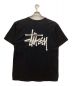 stussy (ステューシー) プリントTシャツ　クルーネック　バックロゴ ブラック サイズ:L：5000円