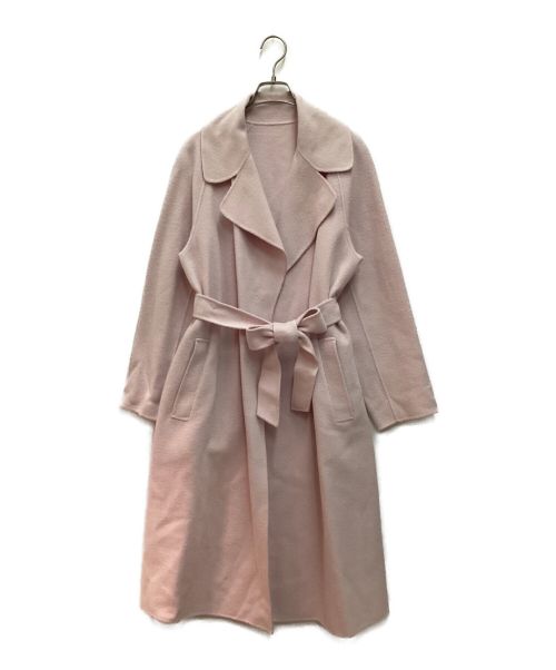ANAYI（アナイ）ANAYI (アナイ) ライトリバーダブルコート ウールナイロンコート　ベルテッドコート ピンク サイズ:36の古着・服飾アイテム