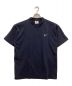 NIKE（ナイキ）の古着「Tシャツ　Vネック　スウォッシュ刺繍　サッカー　90s」｜ネイビー