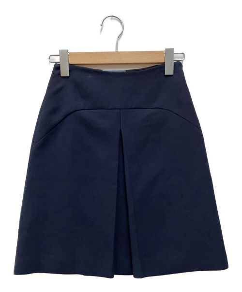 PRADA（プラダ）PRADA (プラダ) バージンウールミニスカート　ショートスカート ネイビー サイズ:SIZE 36Sの古着・服飾アイテム