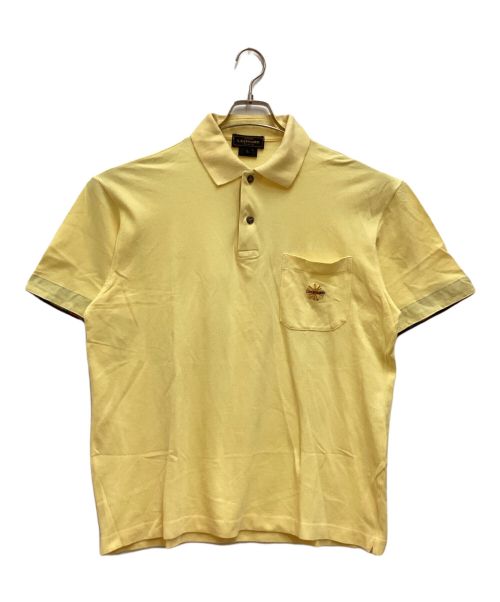 leonard homme（レオナール オム）leonard homme (レオナール オム) ポロシャツ　ロゴ刺繍 イエロー サイズ:Lの古着・服飾アイテム
