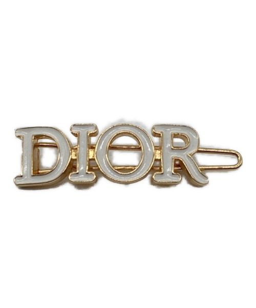 Christian Dior（クリスチャン ディオール）Christian Dior (クリスチャン ディオール) ロゴバレッタ　ヘアピン ホワイトの古着・服飾アイテム