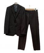 SUIT SELECTスーツセレクト）の古着「チェック柄ウール混セットアップスーツ」｜ブラック