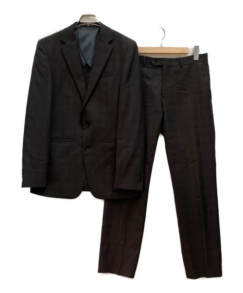 SUIT SELECT（スーツセレクト）SUIT SELECT (スーツセレクト) チェック柄ウール混セットアップスーツ ブラック サイズ:SIZE 175-94-78の古着・服飾アイテム