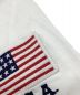 中古・古着 POLO RALPH LAUREN (ポロ・ラルフローレン) アーチロゴTシャツ　クルーネック　星条旗ワッペン ホワイト サイズ:L：5000円