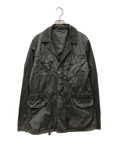 HEVO（イーヴォ）HEVO (イーヴォ) 製品染めナイロンＭ-４３型フィールドジャケット グレー サイズ:Freeの古着・服飾アイテム