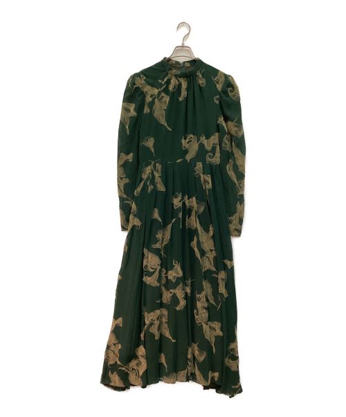 Ameri（アメリ）AMERI (アメリ) UND CALLA FLOCKY DRESS グリーン サイズ:Mの古着・服飾アイテム