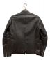 LIDnM (リドム) シングルライダースジャケット　ノーカラー ブラック サイズ:M：5000円