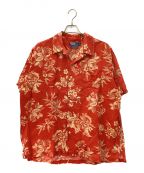 POLO RALPH LAURENポロ・ラルフローレン）の古着「アロハシャツ　オープンカラーシャツ」｜レッド