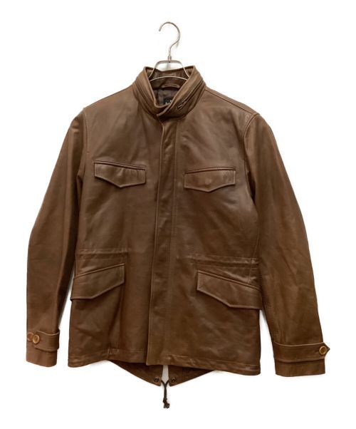 PS Paul Smith（ＰＳポールスミス）PS Paul Smith (ＰＳポールスミス) レザージャケット ブラウン サイズ:Lの古着・服飾アイテム