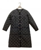 Traditional Weatherwearトラディショナルウェザーウェア）の古着「ノーカラーキルティングコート」｜ネイビー