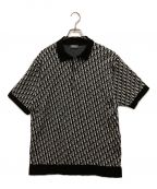 Christian Diorクリスチャン ディオール）の古着「オブリーク総柄半袖ポロシャツ」｜グレー