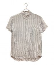 COMME des GARCONS SHIRT (コムデギャルソンシャツ) 半袖シャツ　ストライプ スカイブルー サイズ:S