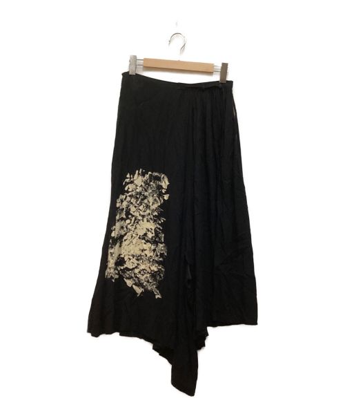 yohji yamamoto+noir（ヨウジヤマモトプリュスノアール）yohji yamamoto+noir (ヨウジヤマモトプリュスノアール) レーヨンスカート ブラック サイズ:XSの古着・服飾アイテム
