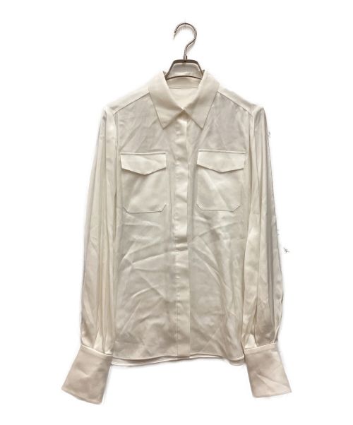 CYCLAS（シクラス）CYCLAS (シクラス) シャツ　ブラウス　フロントポケット　袖デザイン ホワイト サイズ:34の古着・服飾アイテム