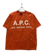A.P.C.×EDIFICEアーペーセー×エディフィス）の古着「ロゴTシャツ」｜オレンジ