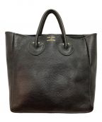 YOUNG & OLSEN The DRYGOODS STOREヤングアンドオルセン ザ ドライグッズストア）の古着「EMBOSSED LEATHER TOTE Ｍ」｜ブラック